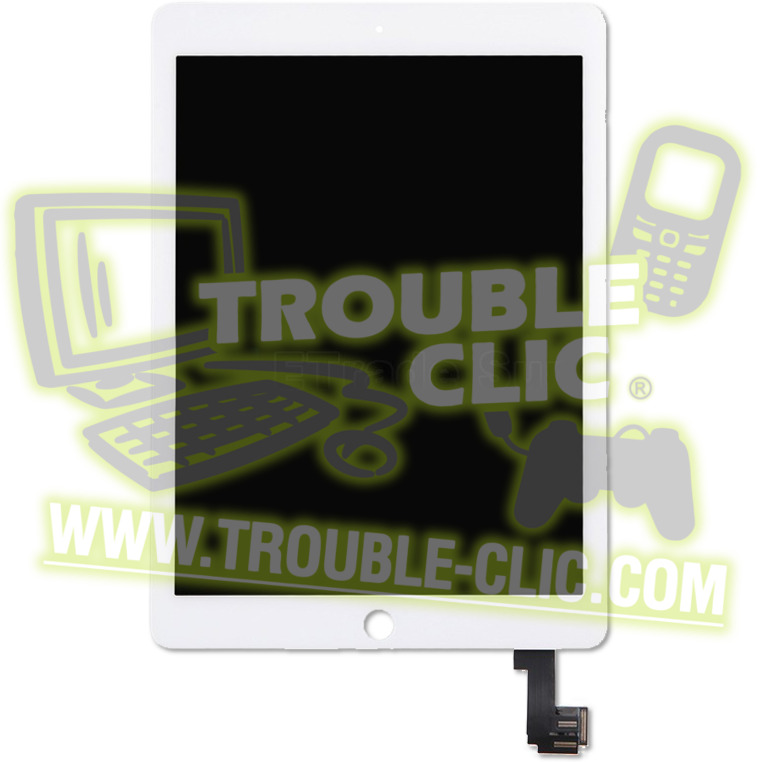 Acheter pour réparer Ecran tactile blanc + LCD de remplacement pour iPad  Air 2 (A1566 / A1567) [ Trouble Clic ]