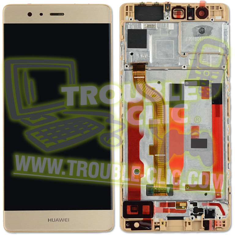 Acheter pour réparer Ecran tactile + LCD doré avec châssis de remplacement  pour Huawei Ascend P9 5,2 pouces (EVA-L09 / EVA-L19 / EVA-AL00) [ Trouble  Clic ]