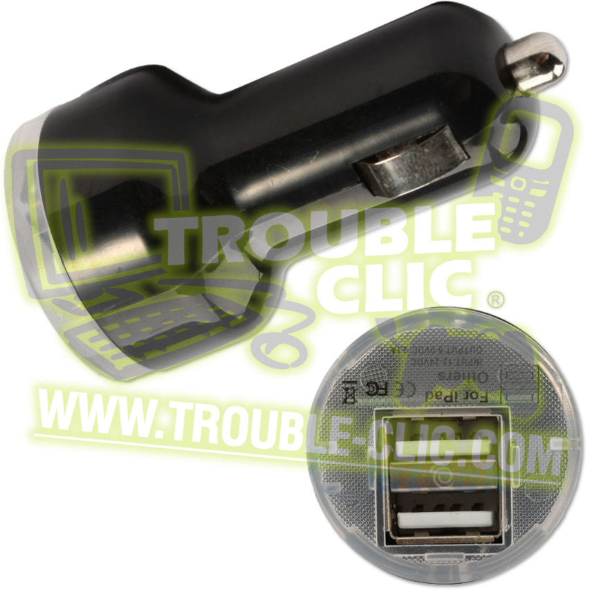 Acheter pour réparer Adaptateur chargeur voiture allume cigare vers USB [  Trouble Clic ]